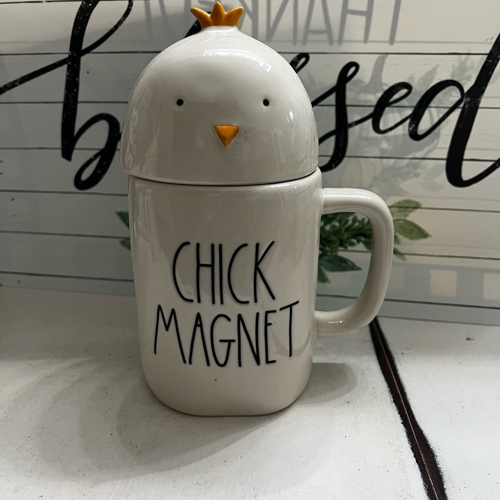 Rae Dunn White Chick Magnet Mug